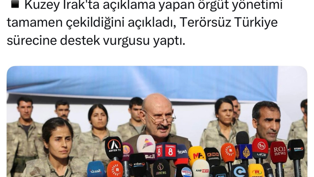 PKK Türkiye’den Çekildiğini Açıkladı.